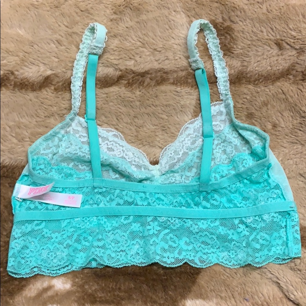 Pink by Victoria’s Secret Green Lace Bralette - Picture 4 of 7